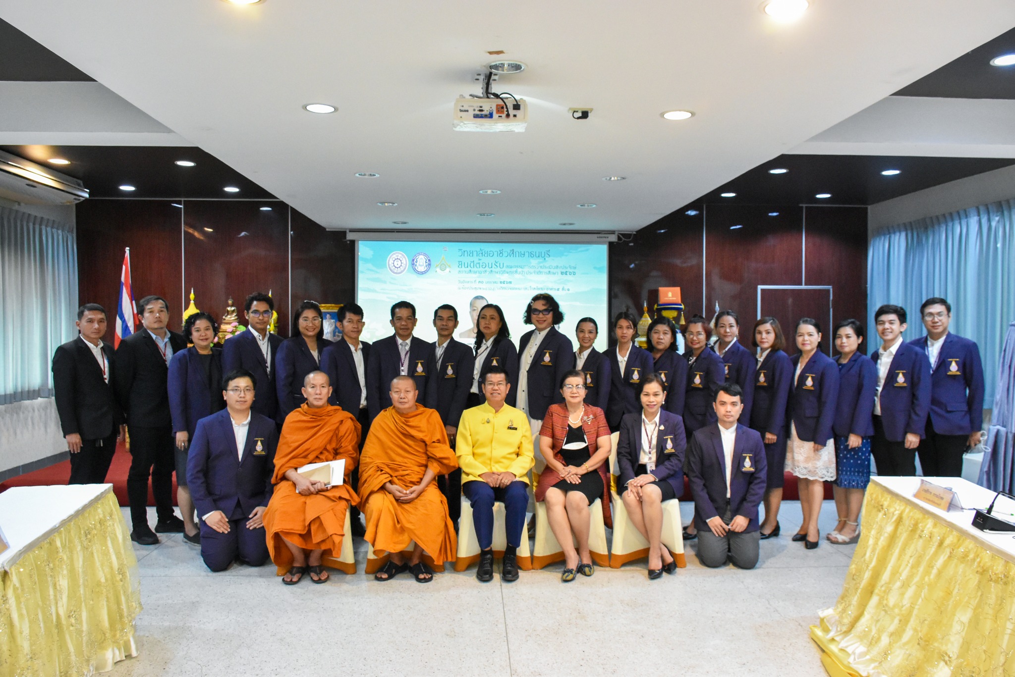 วิทยาลัยอาชีวศึกษาธนบุรี ได้เข้ารับการประเมินเชิงประจักษ์สถานศึกษาอาชีวศึกษาวิถีพุทธชั้นนำ